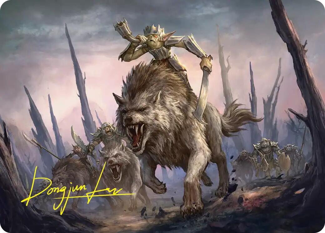 Signal the Onslaught Art Card (Gold-Stamped Signature) [The Hobbit Art Series] | Exor Games Bridgewater