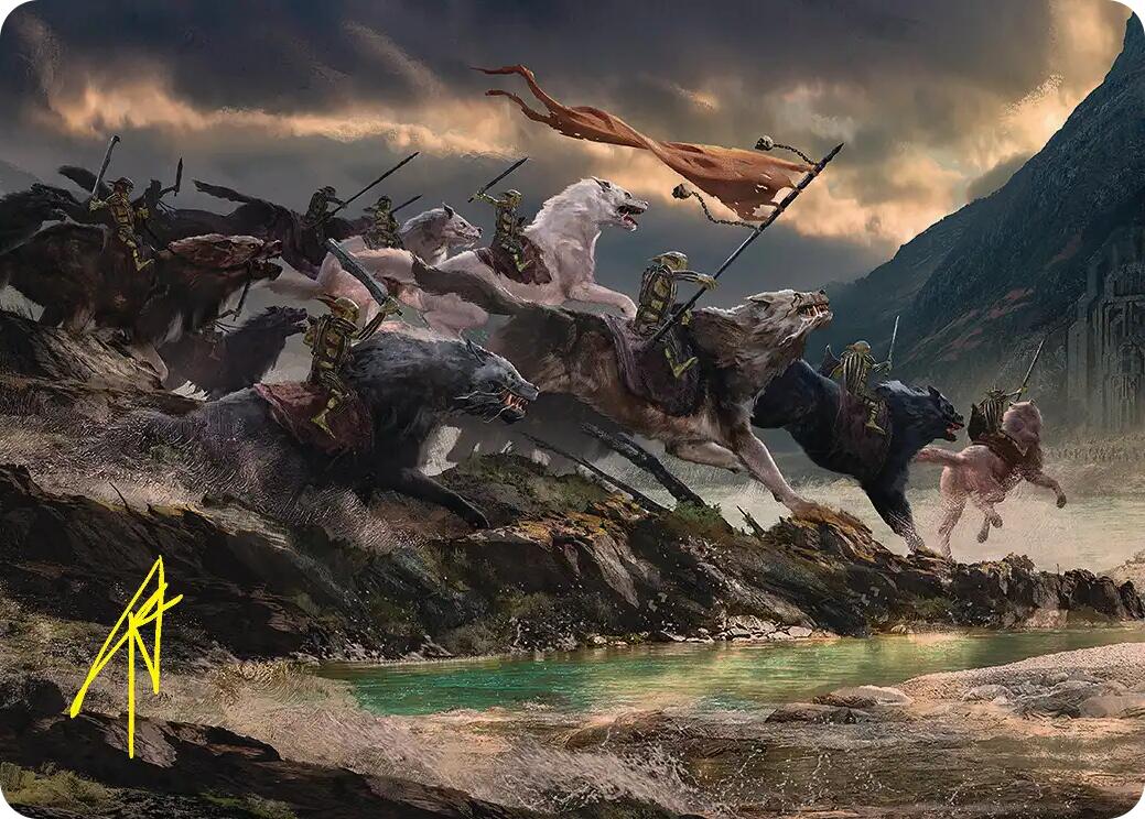Tide of Fury and Disorder Art Card (Gold-Stamped Signature) [The Hobbit Art Series] | Exor Games Bridgewater