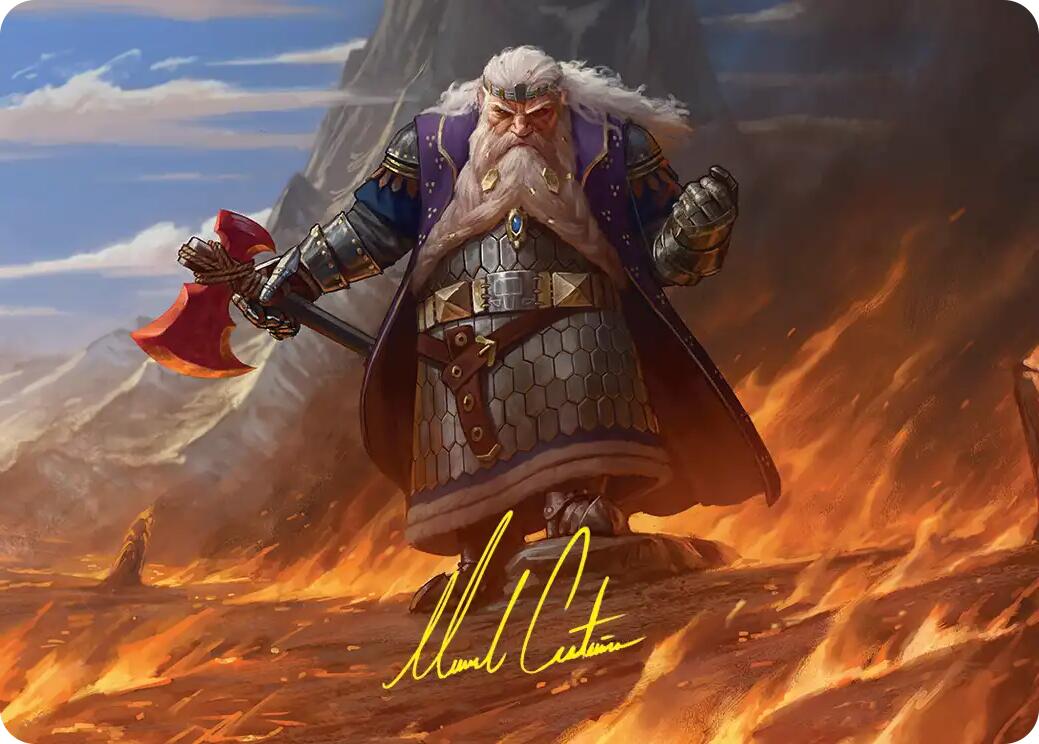 Dain of the Ancient Halls Art Card (Gold-Stamped Signature) [The Hobbit Art Series] | Exor Games Bridgewater