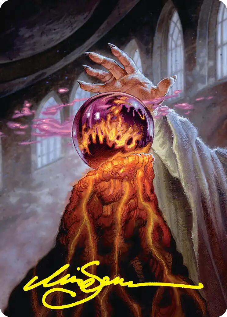 Palantir of Orthanc Art Card (Gold-Stamped Signature) [The Hobbit Art Series] | Exor Games Bridgewater