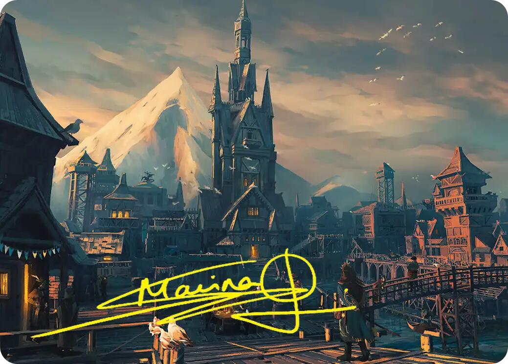 Lake-town Art Card (Gold-Stamped Signature) [The Hobbit Art Series] | Exor Games Bridgewater