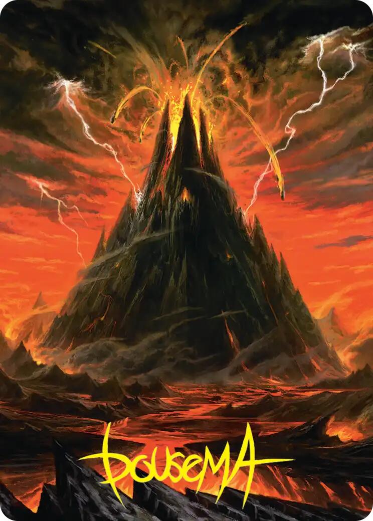 Mount Doom Art Card (Gold-Stamped Signature) [The Hobbit Art Series] | Exor Games Bridgewater