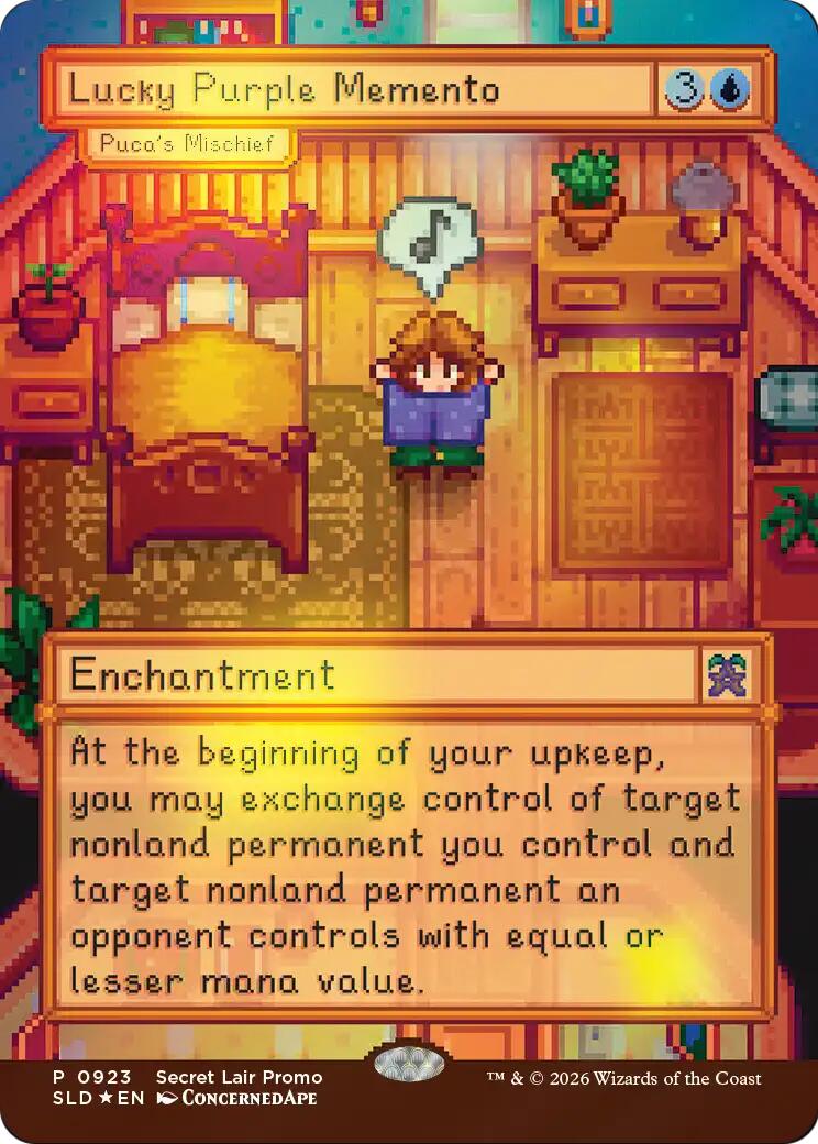 Lucky Purple Memento - Puca's Mischief [Secret Lair Drop Series] | Exor Games Bridgewater