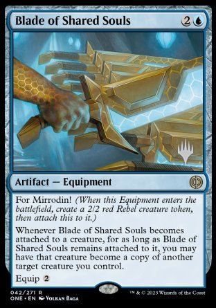 Blade of Shared Souls (Promo Pack) [Phyrexia: All Will Be One Promos] | Exor Games Bridgewater