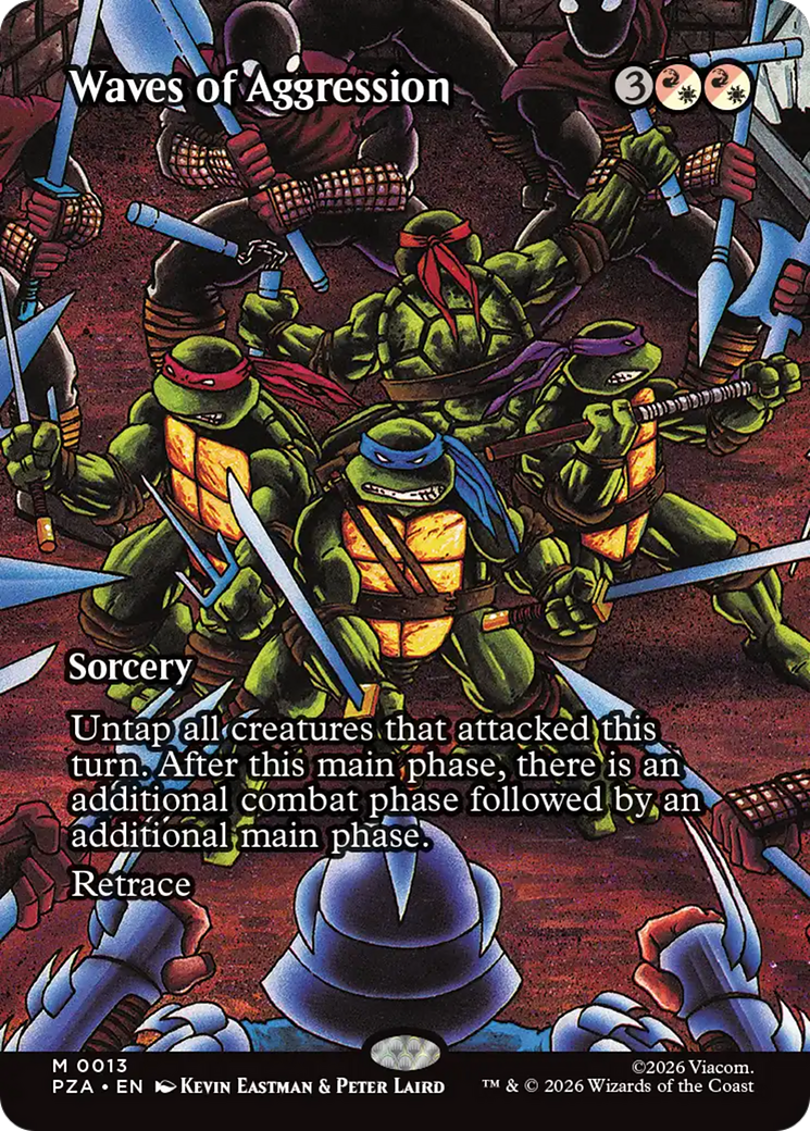 Waves of Aggression (Borderless) [Teenage Mutant Ninja Turtles Eternal-Legal] | Exor Games Bridgewater