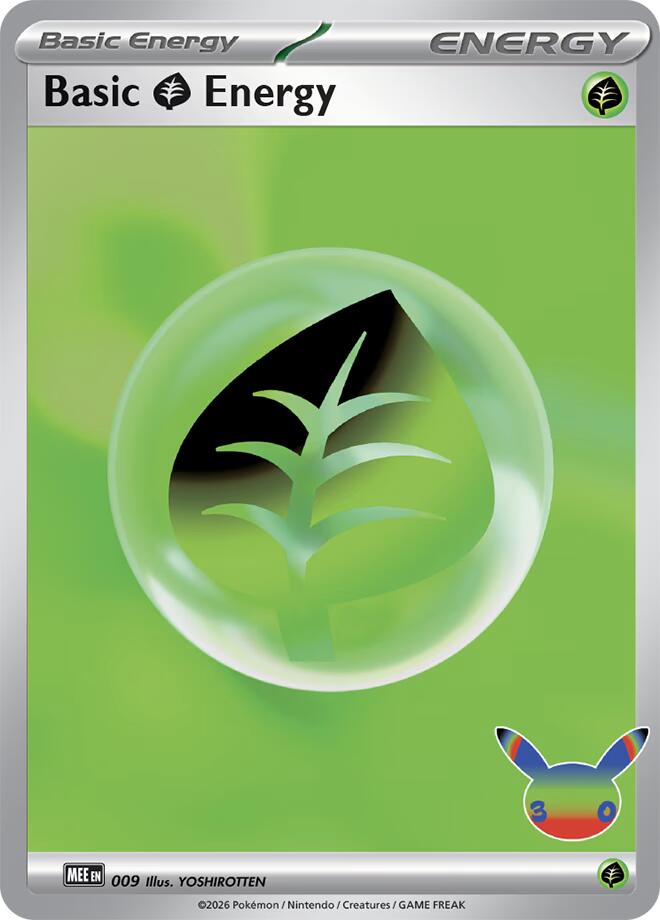 Basic Grass Energy (009) (30th Celebration) [Mega Evolution Energies] | Exor Games Bridgewater