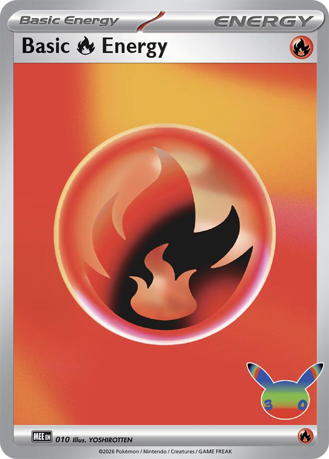 Basic Fire Energy (010) (30th Celebration) [Mega Evolution Energies] | Exor Games Bridgewater