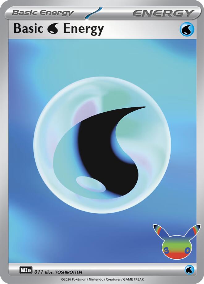 Basic Water Energy (011) (30th Celebration) [Mega Evolution Energies] | Exor Games Bridgewater