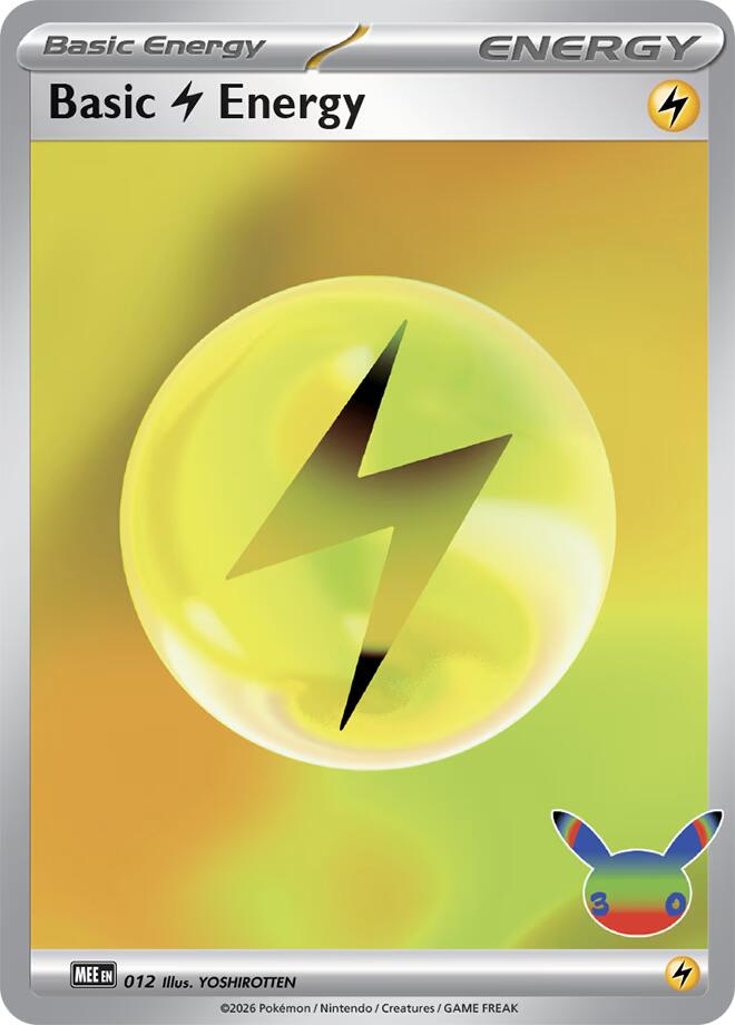 Basic Lightning Energy (012) (30th Celebration) [Mega Evolution Energies] | Exor Games Bridgewater