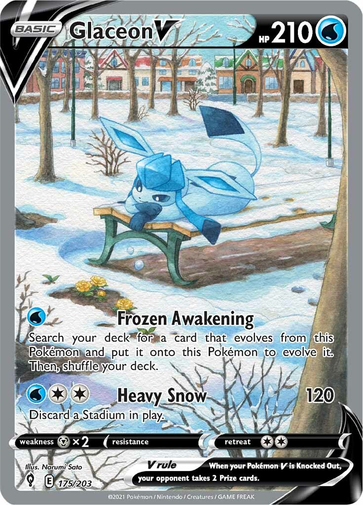 Glaceon V (175/203) [Sword & Shield: Evolving Skies] | Exor Games Bridgewater