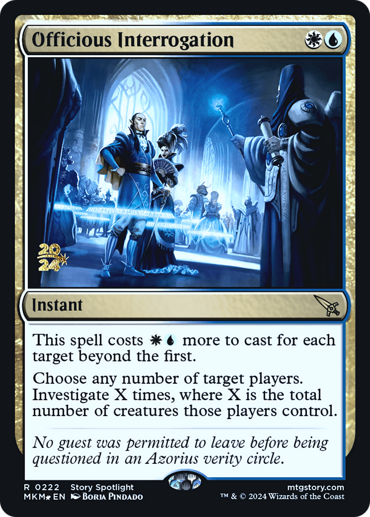 Officious Interrogation [Murders at Karlov Manor Prerelease Promos] | Exor Games Bridgewater