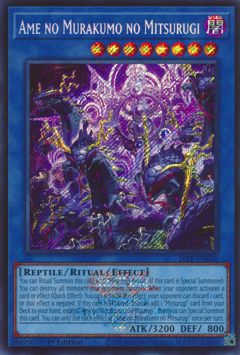 Ame no Murakumo no Mitsurugi (Emblazoned Secret Rare) [26LP-EN021] Secret Rare | Exor Games Bridgewater