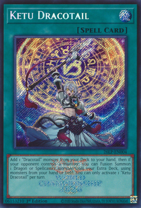 Ketu Dracotail (Emblazoned Secret Rare) [26LP-EN004] Secret Rare | Exor Games Bridgewater