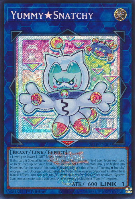 YummySnatchy (Emblazoned Secret Rare) [26LP-EN005] Secret Rare | Exor Games Bridgewater