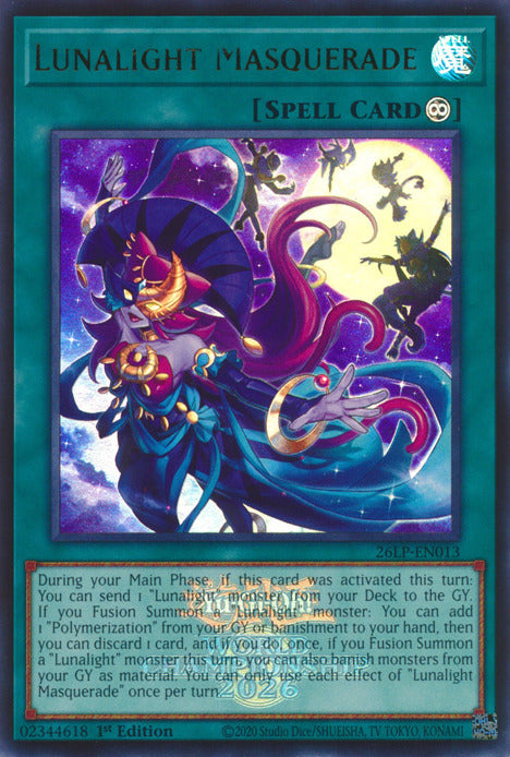 Lunalight Masquerade (Emblazoned) [26LP-EN013] Ultra Rare | Exor Games Bridgewater