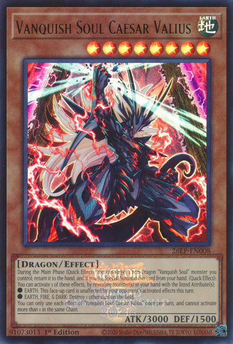 Vanquish Soul Caesar Valius (Emblazoned) [26LP-EN008] Ultra Rare | Exor Games Bridgewater