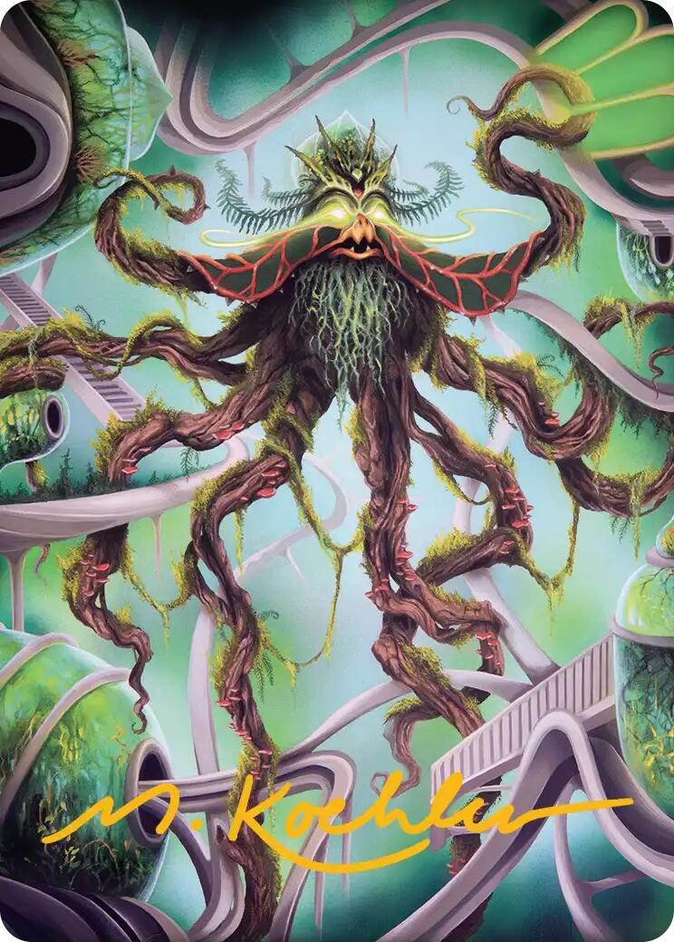 Verdant Kraken Art Card (Gold-Stamped Signature) [Reality Fracture Art Series] | Exor Games Bridgewater