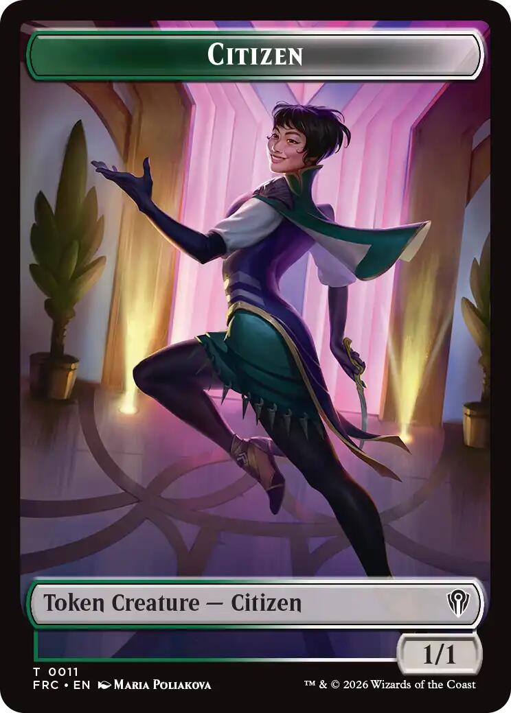 Citizen // The Monarch Double-Sided Token [Reality Fracture Commander Tokens] | Exor Games Bridgewater