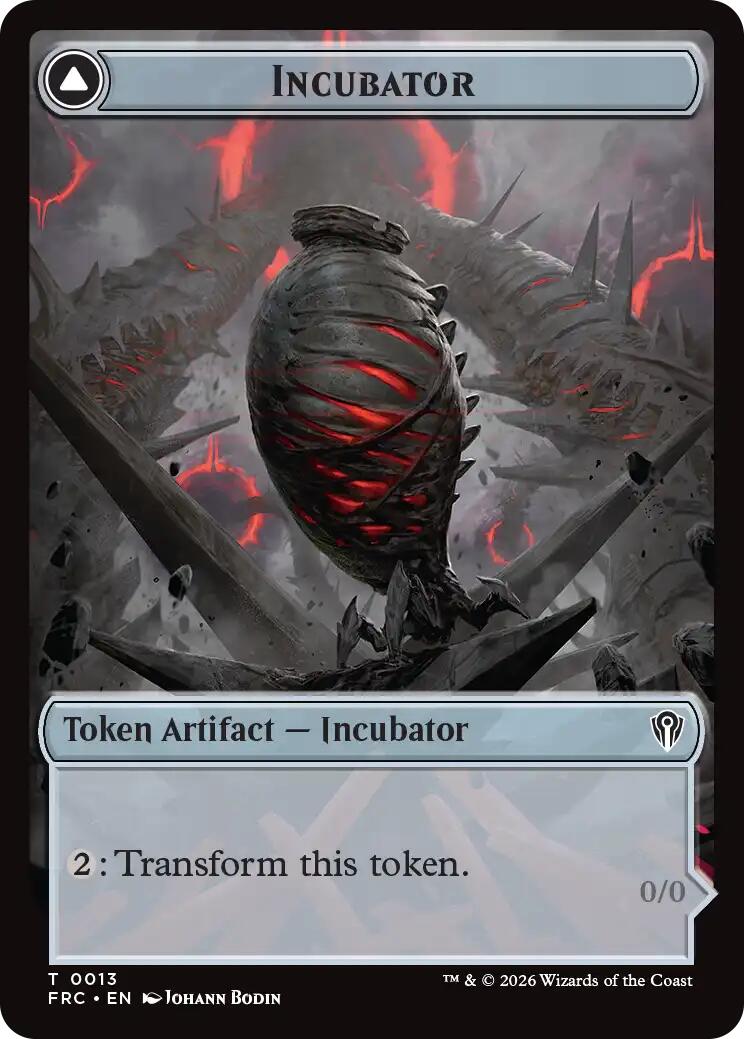 Phyrexian // Incubator Double-Sided Token [Reality Fracture Commander Tokens] | Exor Games Bridgewater