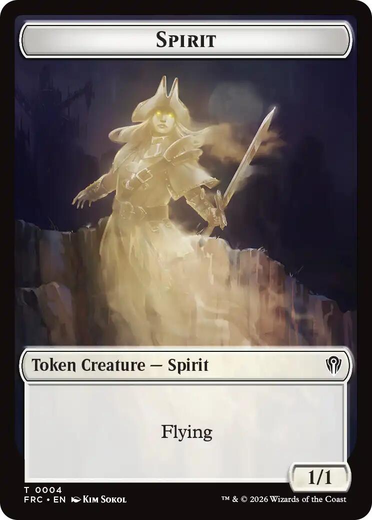 Spirit // Jace Double-Sided Token [Reality Fracture Commander Tokens] | Exor Games Bridgewater