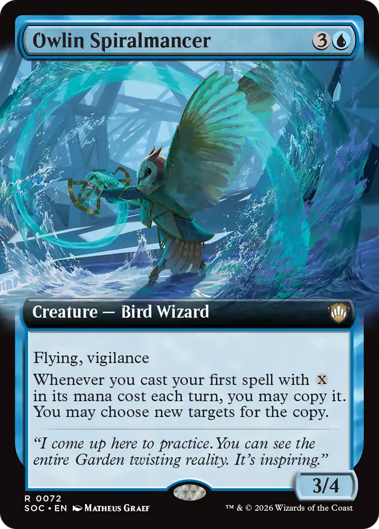 Owlin Spiralmancer (Extended Art) [Secrets of Strixhaven Commander] | Exor Games Bridgewater