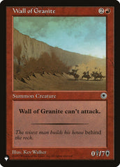 Wall of Granite [The List] | Exor Games Bridgewater