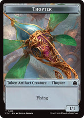 Thopter // Phyrexian Germ Double-Sided Token [Foundations Commander Tokens] | Exor Games Bridgewater