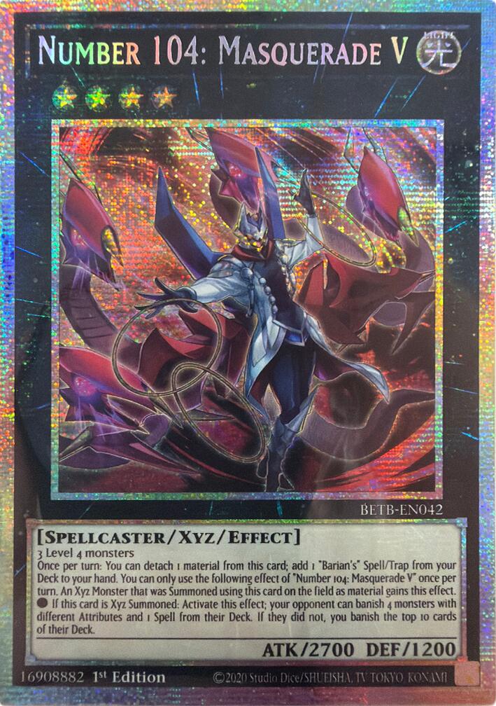 Number 104: Masquerade V (Starlight Rare) [BETB-EN042] Starlight Rare | Exor Games Bridgewater