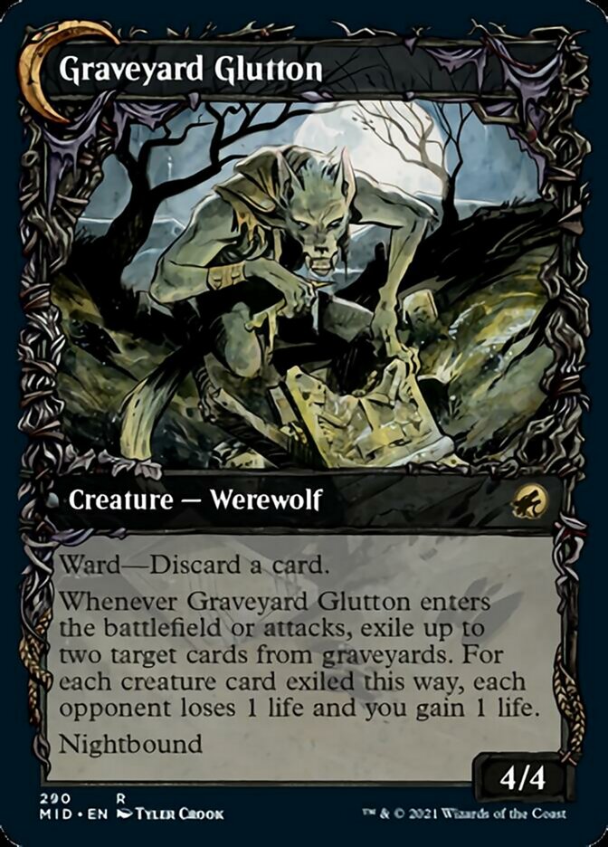 Graveyard Trespasser // Graveyard Glutton (Showcase Equinox) [Innistrad: Midnight Hunt] | Exor Games Bridgewater
