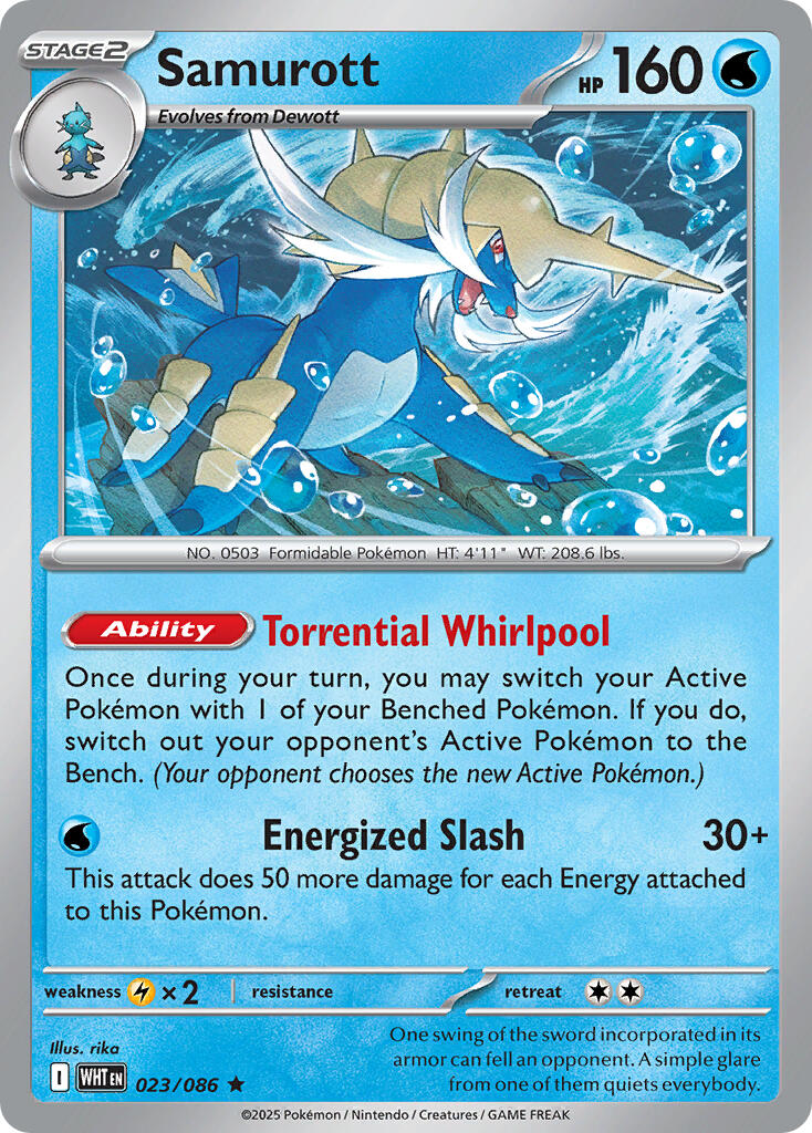 Samurott (023/086) (Deck Exclusive) [Scarlet & Violet: White Flare] | Exor Games Bridgewater