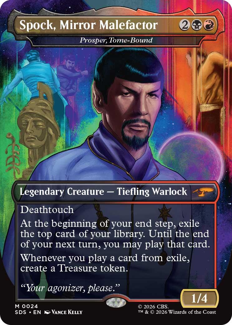 Spock, Mirror Malefactor - Prosper, Tome-Bound (Borderless) [Star Trek: Stardates] | Exor Games Bridgewater
