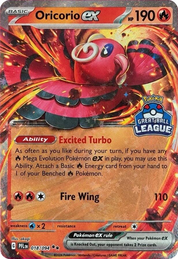 Oricorio ex (018/094) (Great Ball League) [League & Championship Cards] | Exor Games Bridgewater