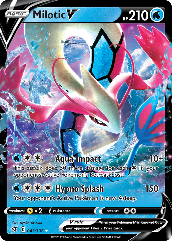 Milotic V (043/192) [Sword & Shield: Rebel Clash] | Exor Games Bridgewater