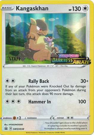 Kangaskhan (SWSH038) (Staff Prerelease Promo) [Sword & Shield: Black Star Promos] | Exor Games Bridgewater