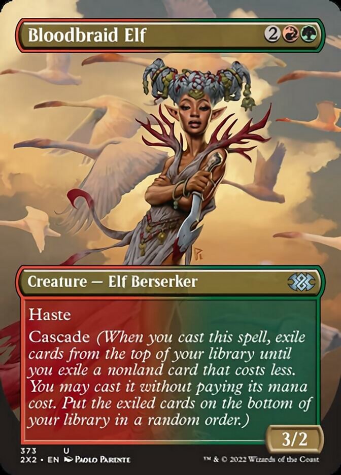 Bloodbraid Elf (Borderless Alternate Art) [Double Masters 2022] | Exor Games Bridgewater