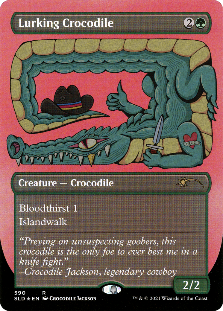 Lurking Crocodile (Foil Etched) [Secret Lair Drop Promos] | Exor Games Bridgewater