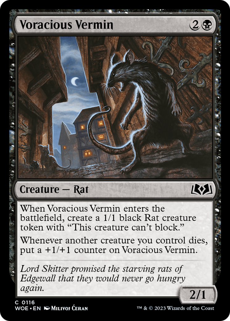 Voracious Vermin [Wilds of Eldraine] | Exor Games Bridgewater