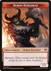 Elf Warrior // Demon Berserker Double-Sided Token [Kaldheim Tokens] | Exor Games Bridgewater