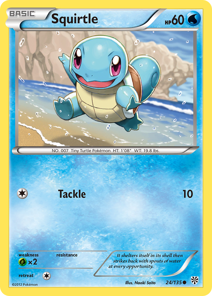 Squirtle (24/135) [Black & White: Plasma Storm] | Exor Games Bridgewater