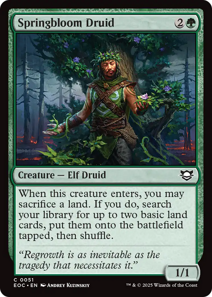 Springbloom Druid [Edge of Eternities Commander] | Exor Games Bridgewater