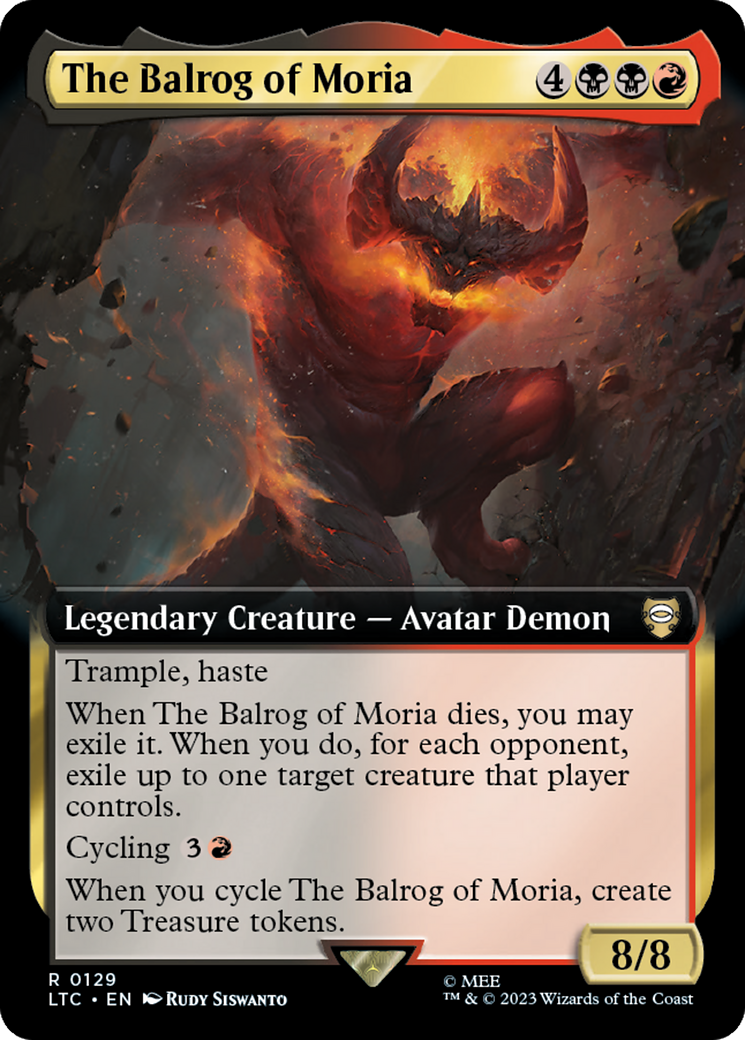The Balrog of Moria (Extended Art) [The Lord of the Rings: Tales of Middle-Earth Commander] | Exor Games Bridgewater