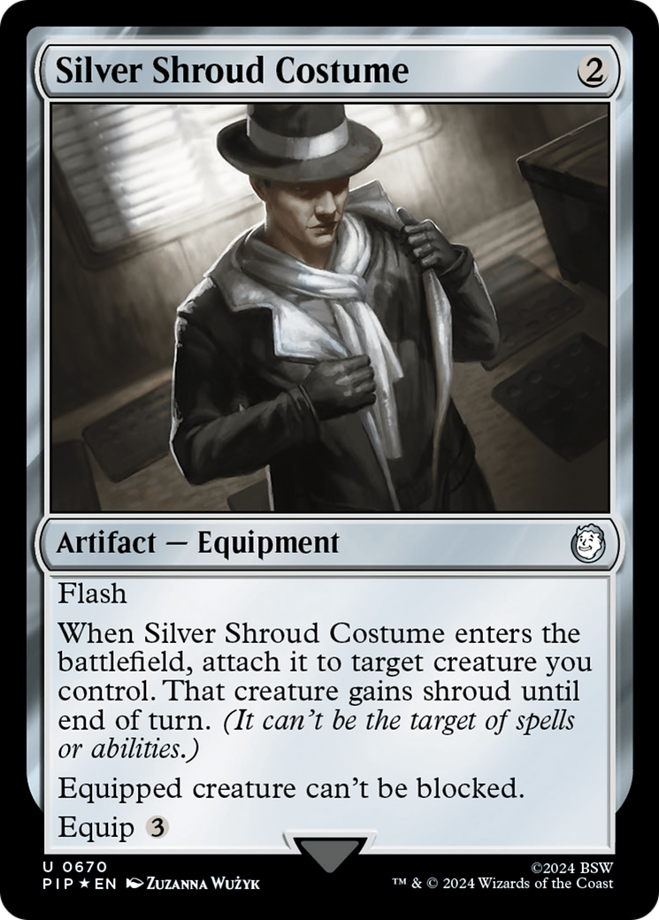 Silver Shroud Costume (Surge Foil) [Fallout] | Exor Games Bridgewater