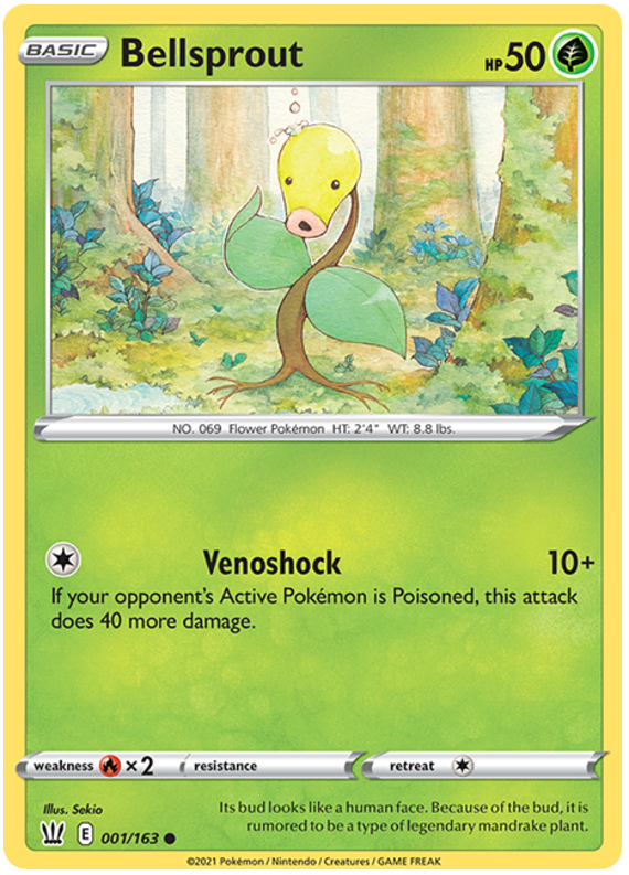 Bellsprout (001/163) [Sword & Shield: Battle Styles] | Exor Games Bridgewater