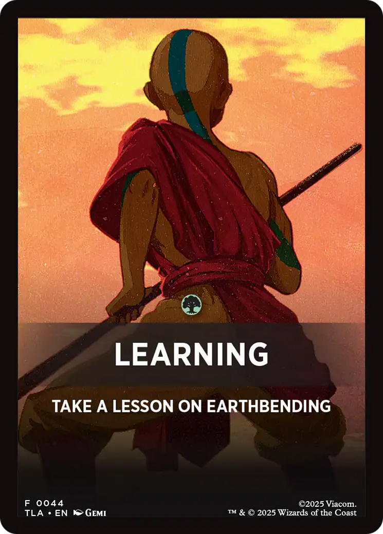 Learning Theme Card [Avatar: The Last Airbender Tokens] | Exor Games Bridgewater
