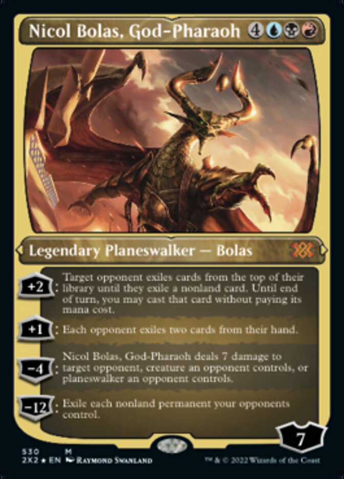 Nicol Bolas, God-Pharaoh (Foil Etched) [Double Masters 2022] | Exor Games Bridgewater