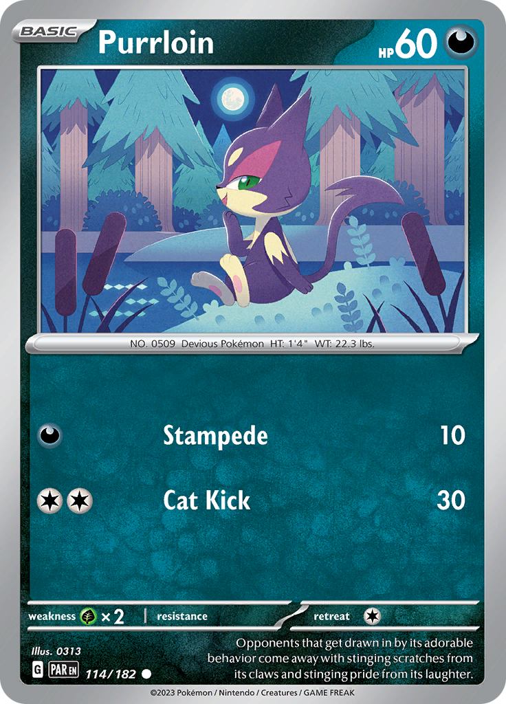 Purrloin (114/182) [Scarlet & Violet: Paradox Rift] | Exor Games Bridgewater