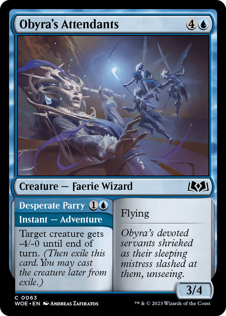 Obyra's Attendants // Desperate Parry [Wilds of Eldraine] | Exor Games Bridgewater