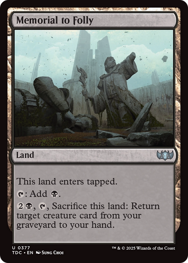 Memorial to Folly [Tarkir: Dragonstorm Commander] | Exor Games Bridgewater