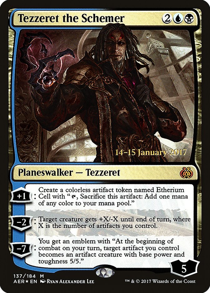 Tezzeret the Schemer [Aether Revolt Prerelease Promos] | Exor Games Bridgewater