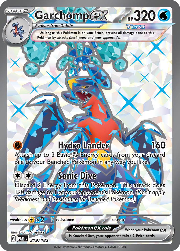 Garchomp ex (219/182) [Scarlet & Violet: Paradox Rift] | Exor Games Bridgewater